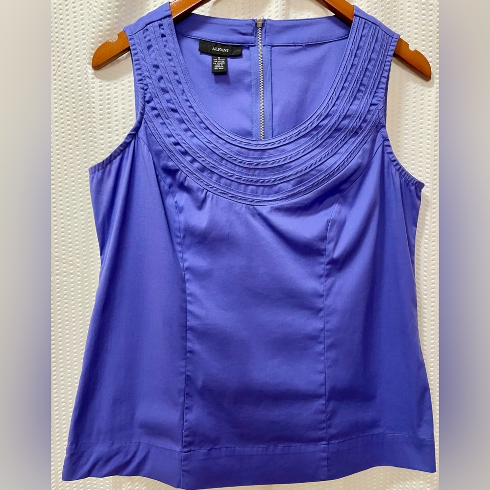 Alfani Vibrant PlBlue Sleeveless Blouse